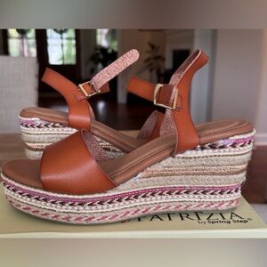 Patrizia by Spring Step Tan Wedge Sandals